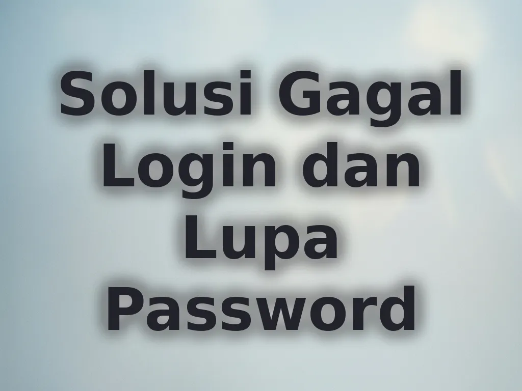 Solusi Gagal Login dan Lupa Password